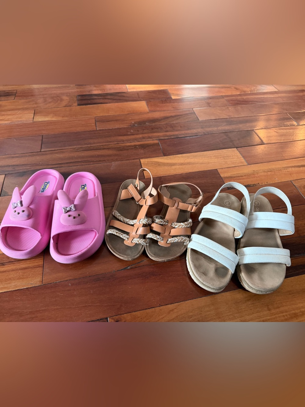 Lot of 3 Pairs Girls Summer Sandals